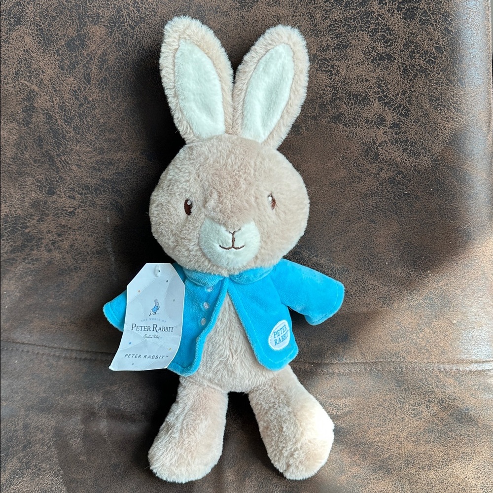 Peter Rabbit Brown and Blue Stuffed Animal